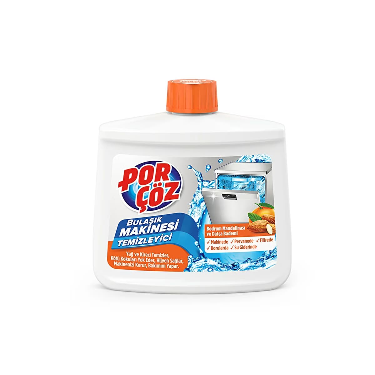 Porçöz Bulaşık Makinesi Temizleyici Bodrum Mandalinası - Datça Bademi 250 ml - Gratis