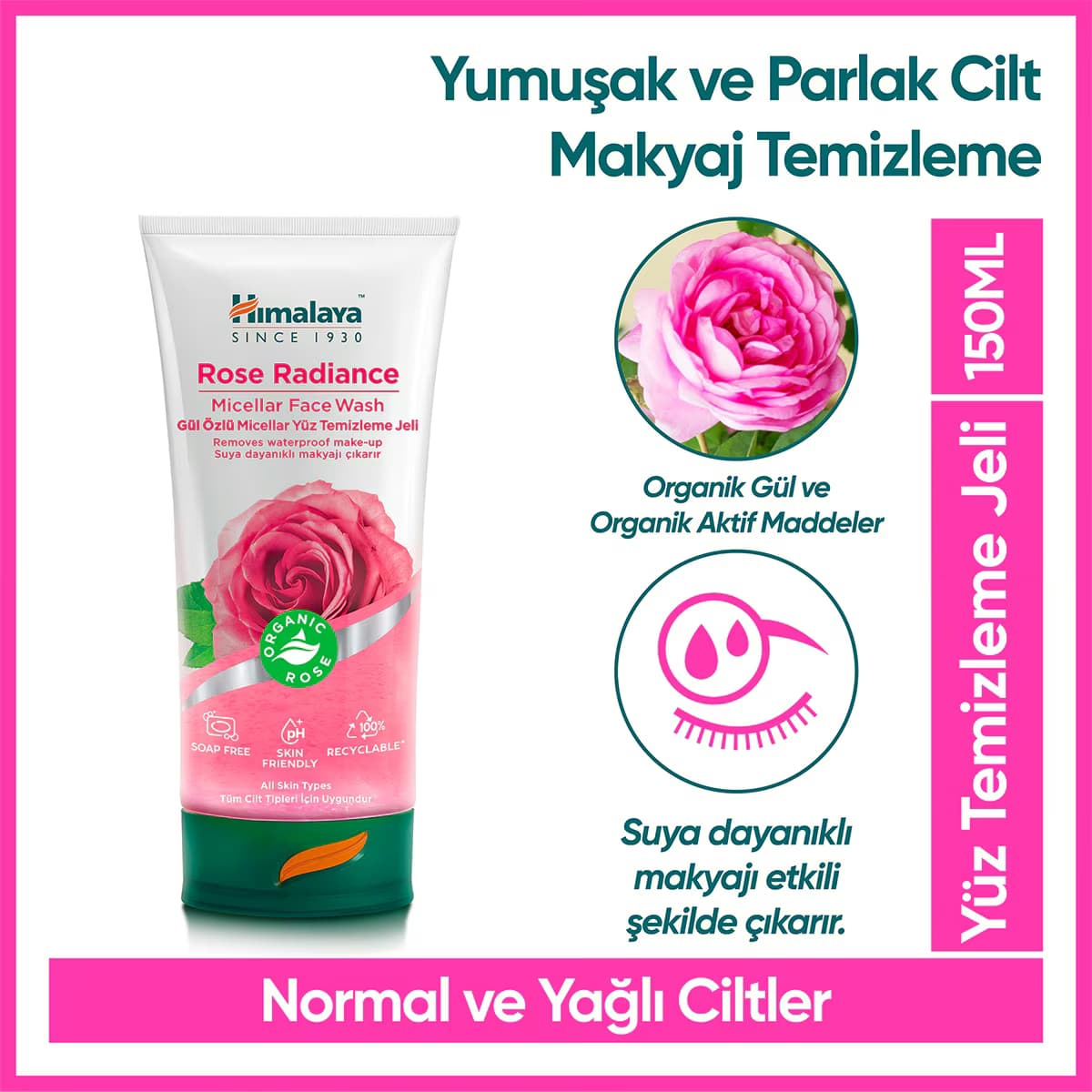 Himalaya Gül Özlü Işıltı Veren Micellar Yüz Temizleme Jeli 150 ml