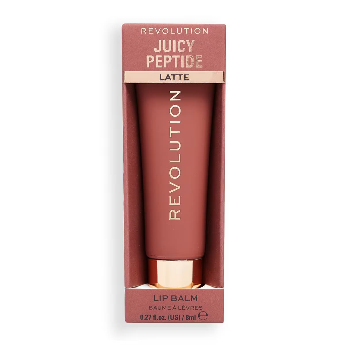 Revolution Juicy Peptide Lip Balm Nude Latte
