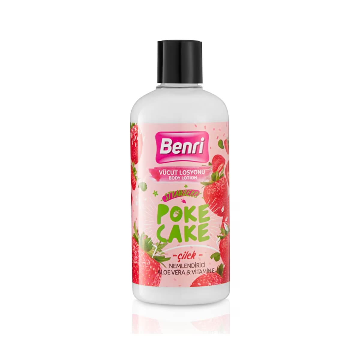 Benri Çilek Poke Cake Vücut Losyonu 500 ml - Gratis