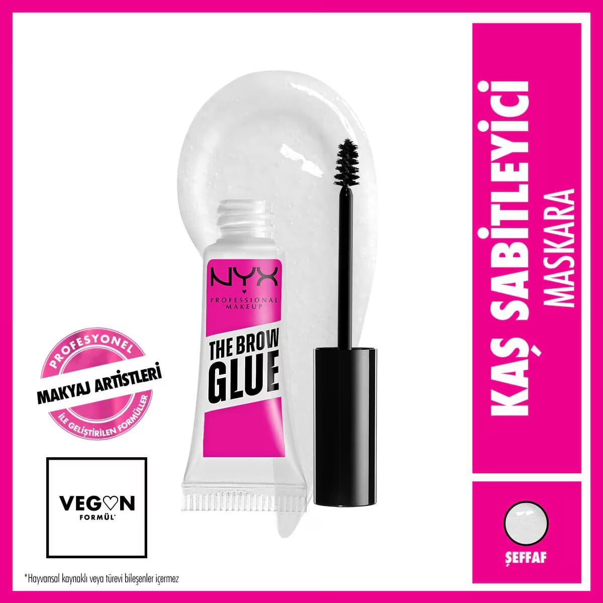 Nyx Professional Makeup Brow Glue Kaş Sabitleyici Maskara Şeffaf