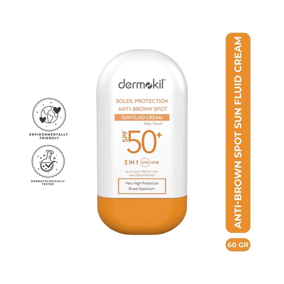 Dermokil Soleil Protection Anti-Brown Spot Sun Fluid Cream 50+SPF 60 gr - Gratis
