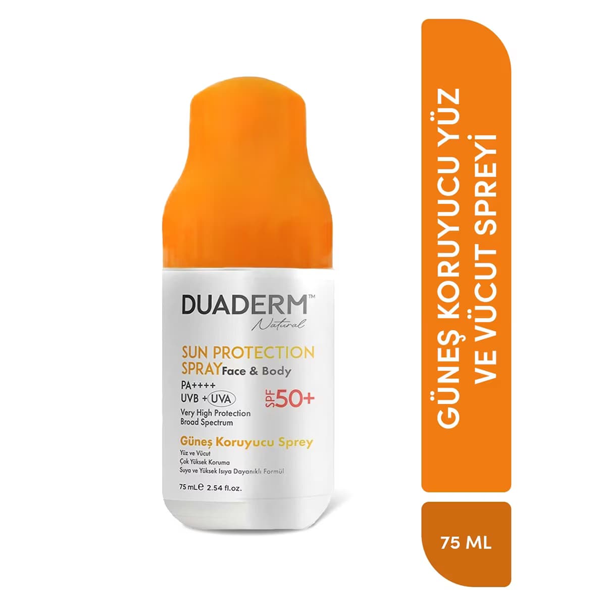 Duaderm Natural Güneş Koruyucu Sprey Yüz ve Vücut SPF50 75 ml