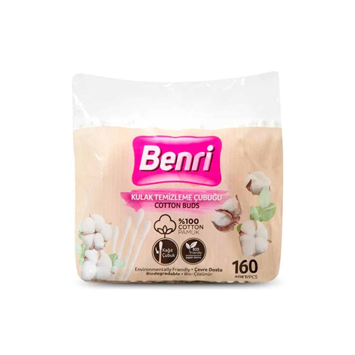 Benri Poşetli Kulak Çubuğu 160'lı - Gratis