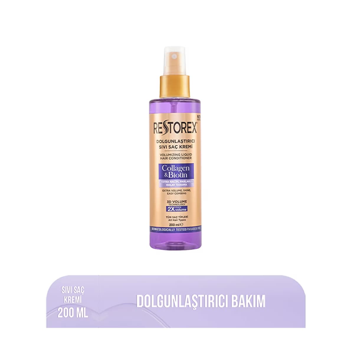 Restorex Kolajen & Biotin Dolgunlaştırıcı Sıvı Saç Bakım Kremi 200 ml - Gratis