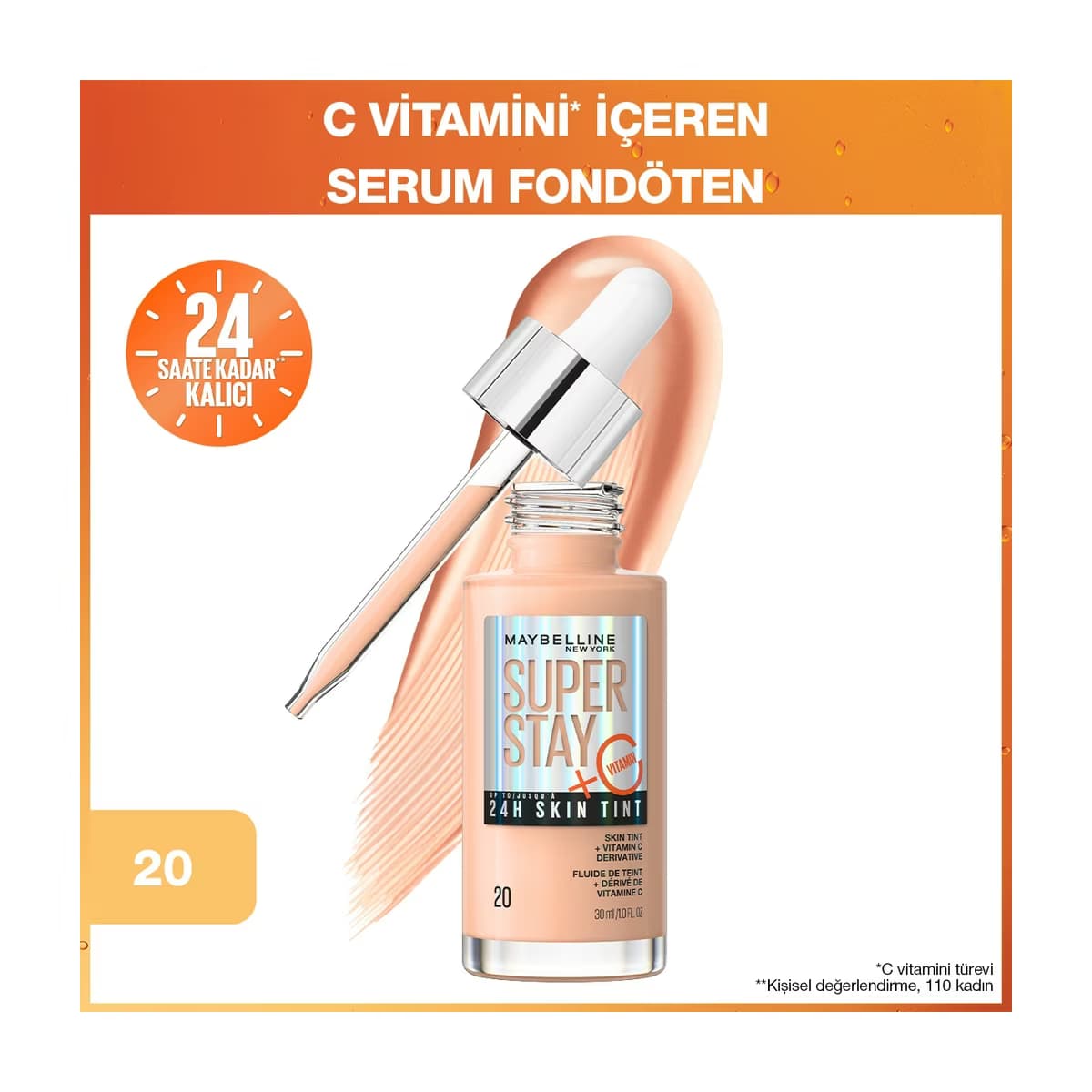 Maybelline New York Super Stay Skin Tint Fondöten 20 - Gratis