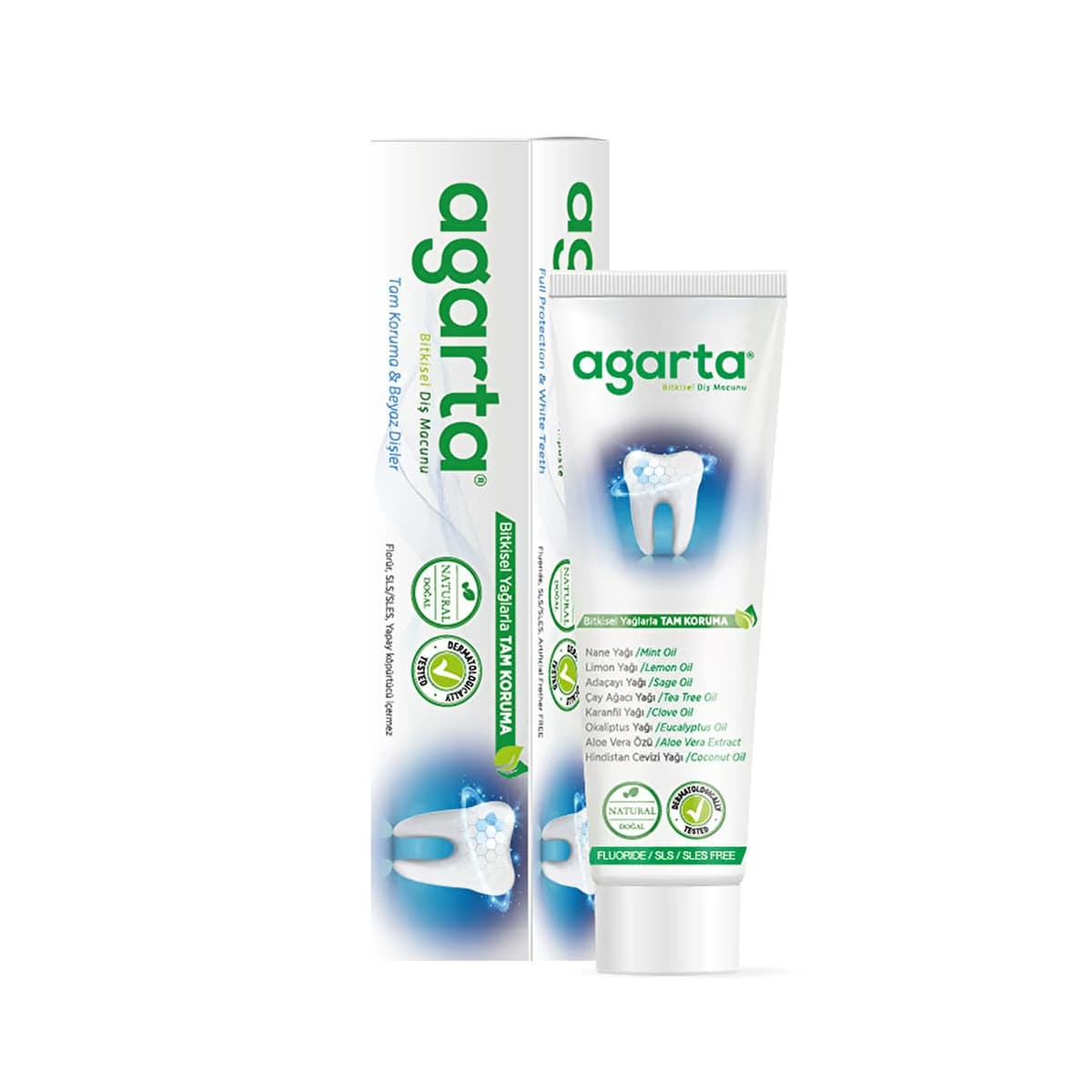 Agarta Doğal Bitki Özlü Florürsüz Beyazlatıcı Diş Macunu 100 ml - Gratis