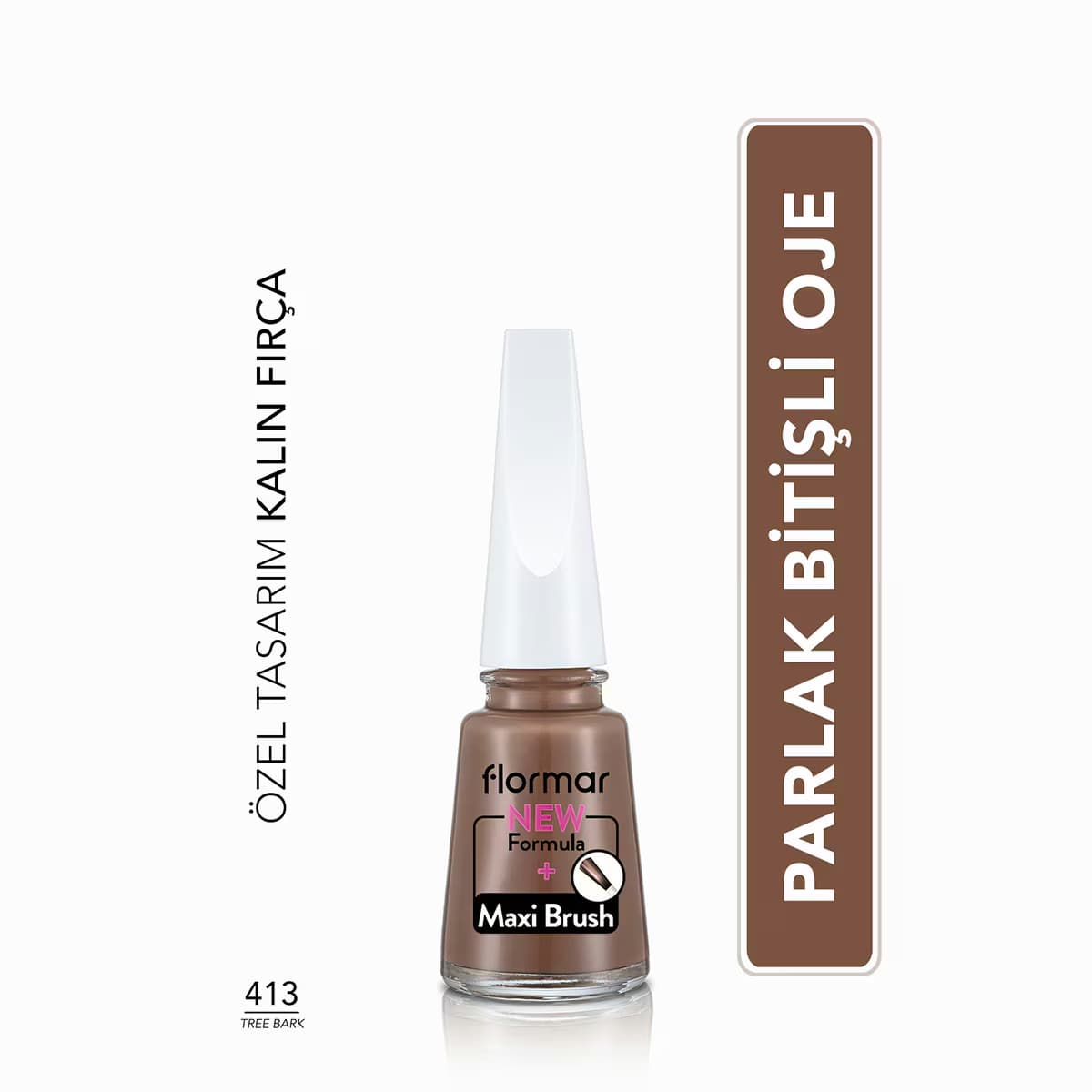 Flormar Nail Enamel Yoğun Pigmentli Parlak Oje No: 413 Tree Bark