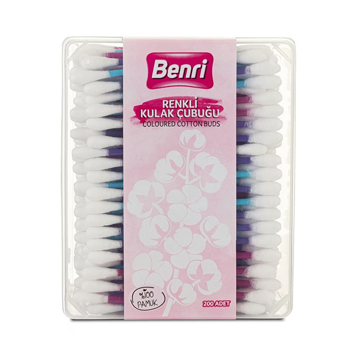 Benri Renkli Kulak Temizleme Çubuğu 200 Adet - Gratis