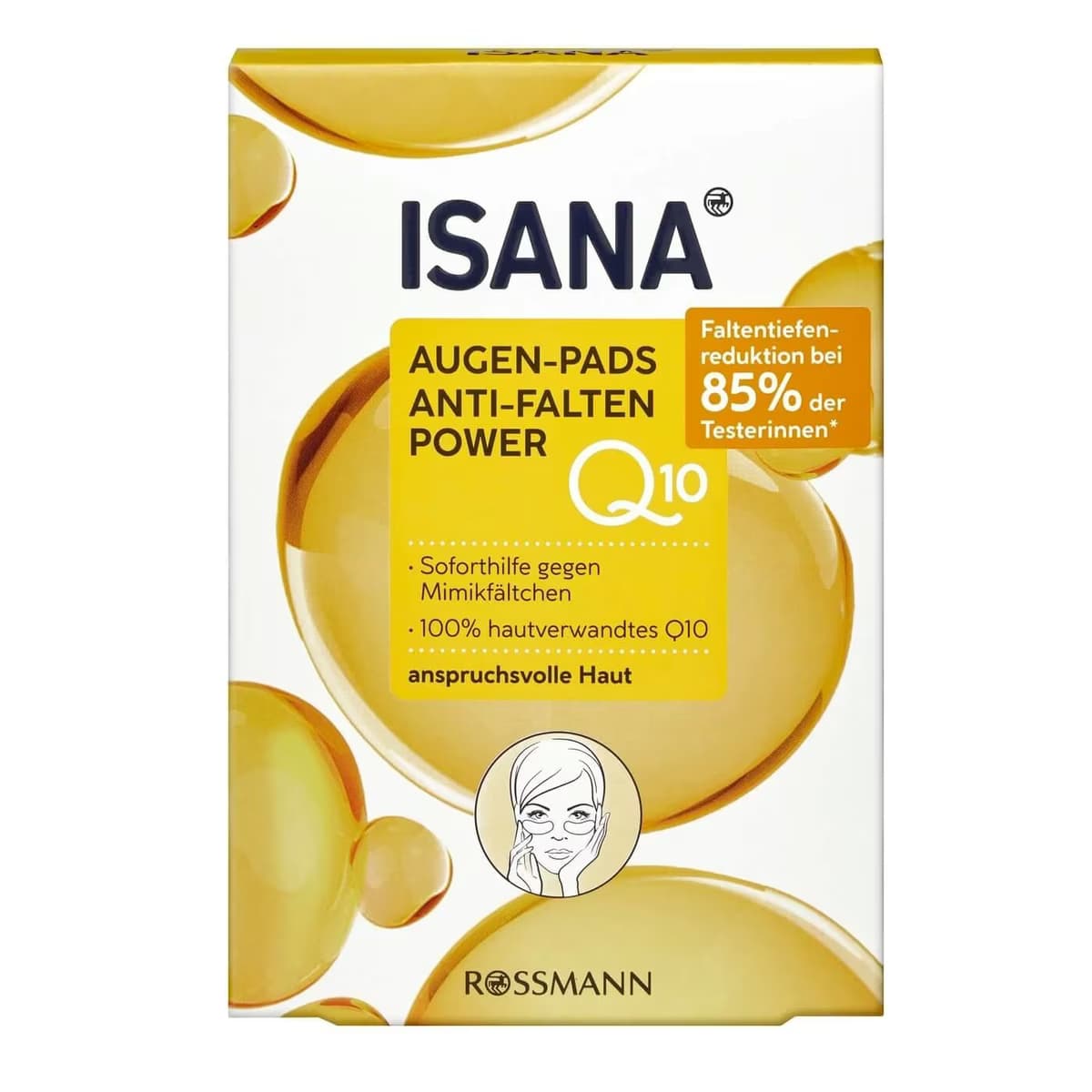 Isana Q10 Göz Altı Pedleri Kırışıklık Karşıtı & Canlandırıcı, 6x2 ped