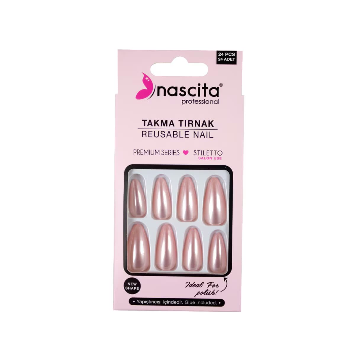 Nascita Takma Tırnak Pink Pearl 24'lü
