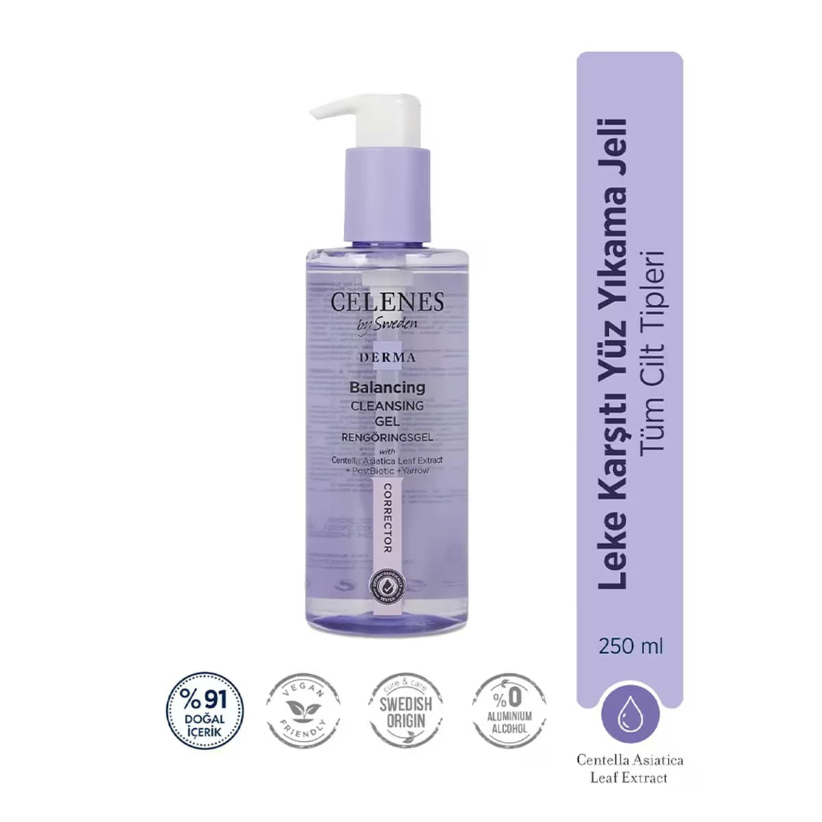 Celenes Derma Leke Karşıtı Yüz Yıkama Jeli 250 ml