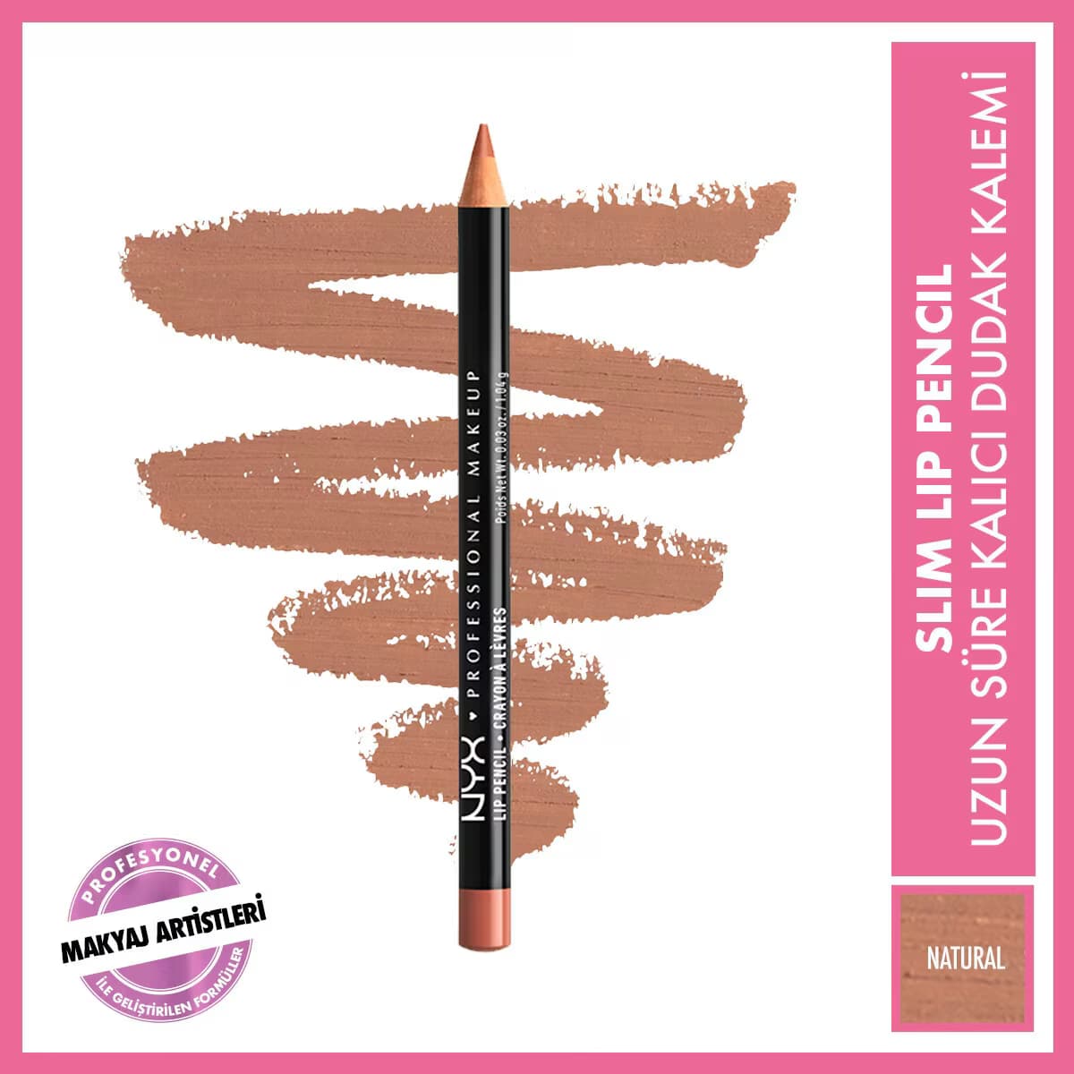 Nyx Professional Makeup Slim Lip Kalem Natural