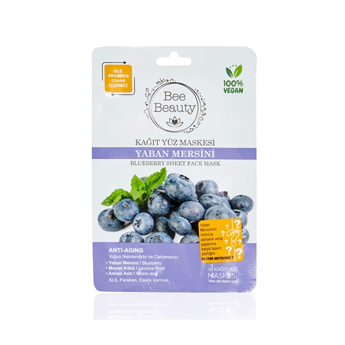 Bee Beauty Superfood Yaban Mersini Kağıt Maske - Gratis