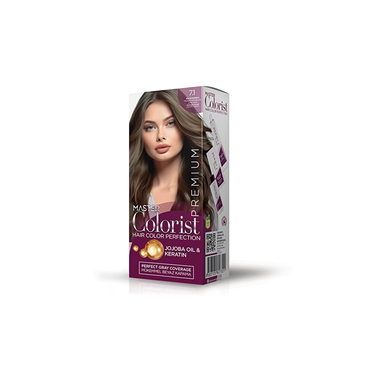 Master Colorist Premium Krem Saç Boyası 7.1 Küllü Kumral - Gratis