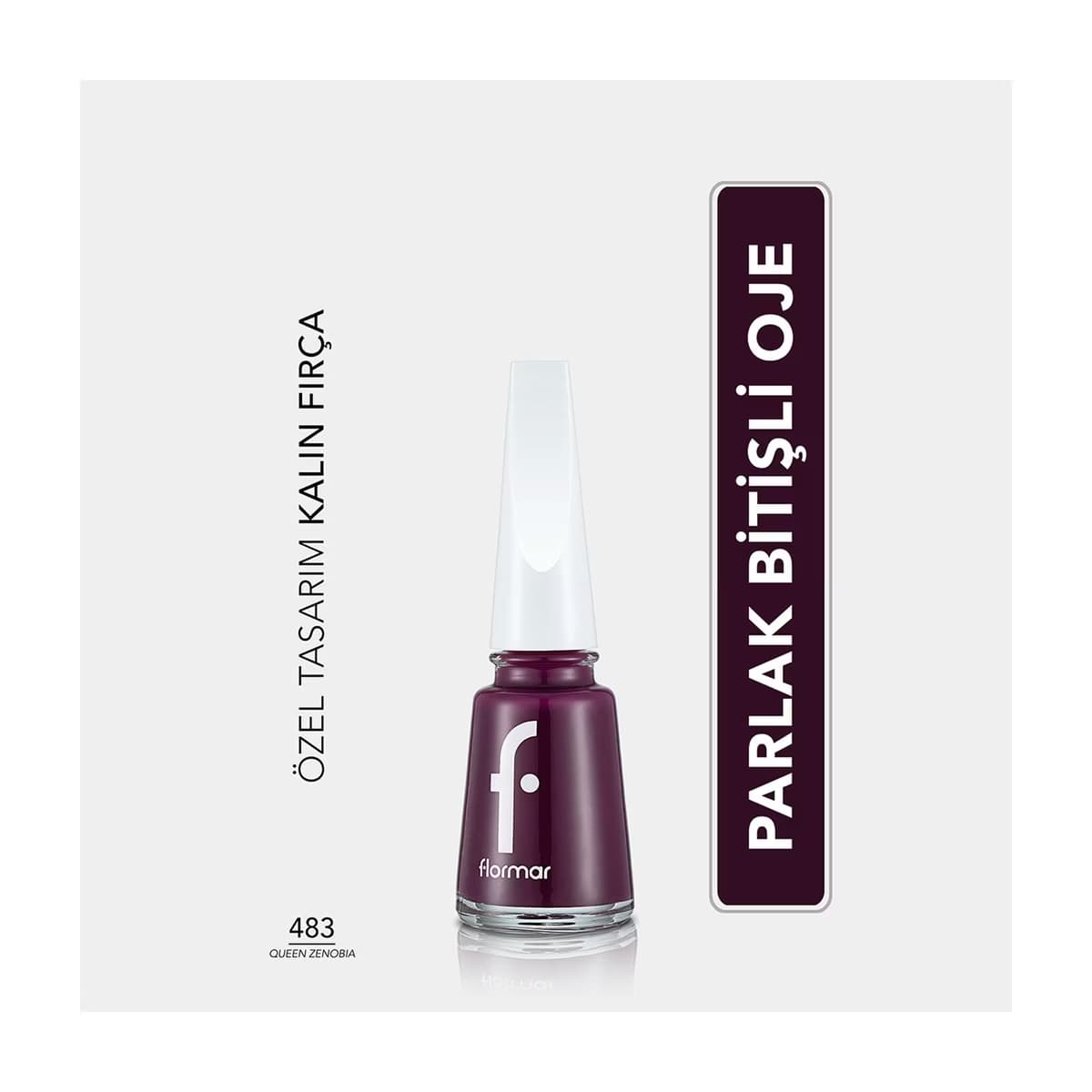 Flormar Nail Enamel Yoğun Pigmentli Oje 483 Queen Zenobia - Gratis