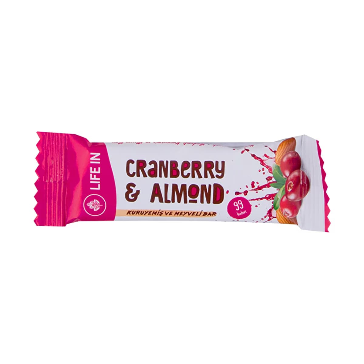 Life In Yaban Mersini Bademli Kuruyemiş ve Meyve Barı 28 gr - Gratis