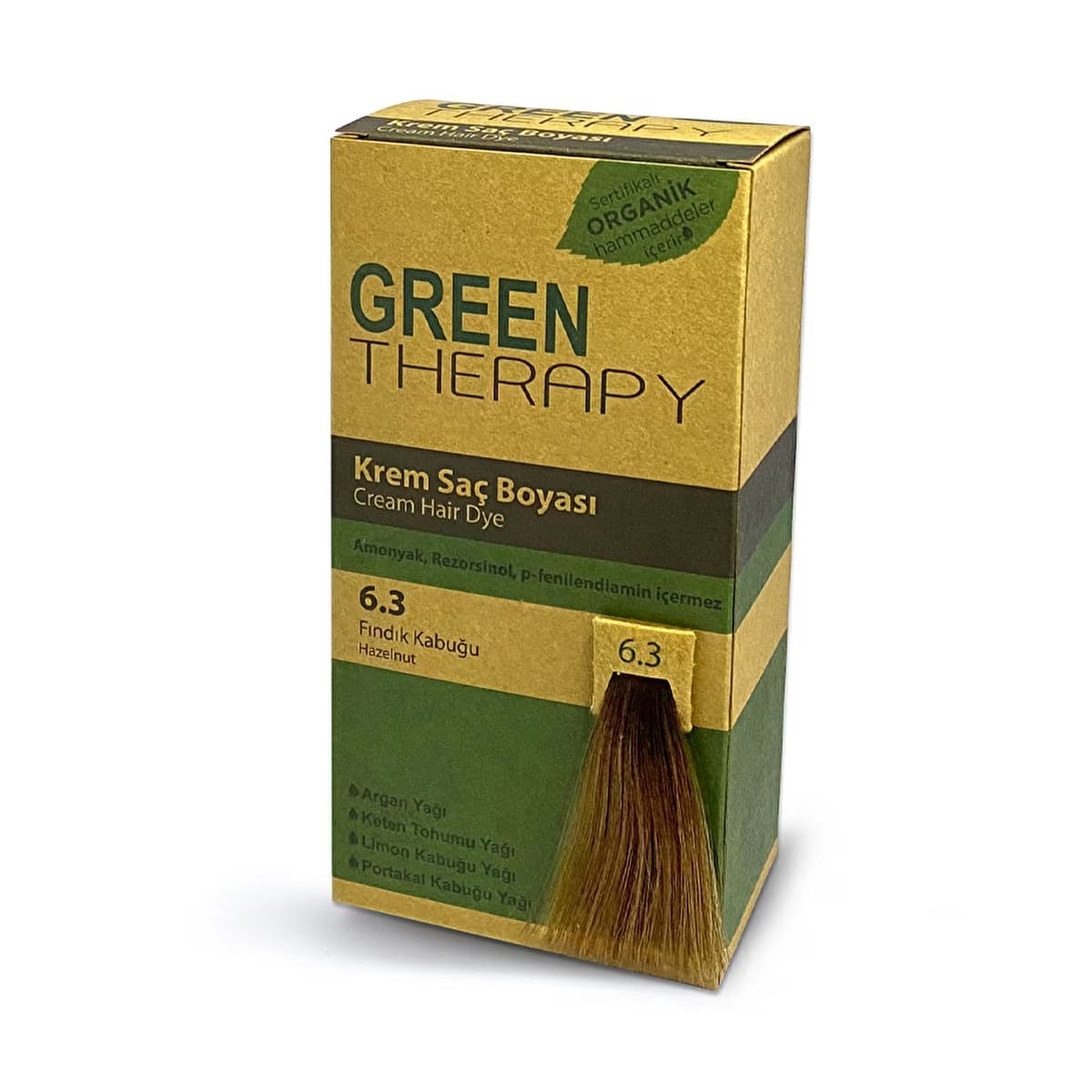 Green Therapy Krem Saç Boyası 6.3 Fındık Kabuğu - Gratis
