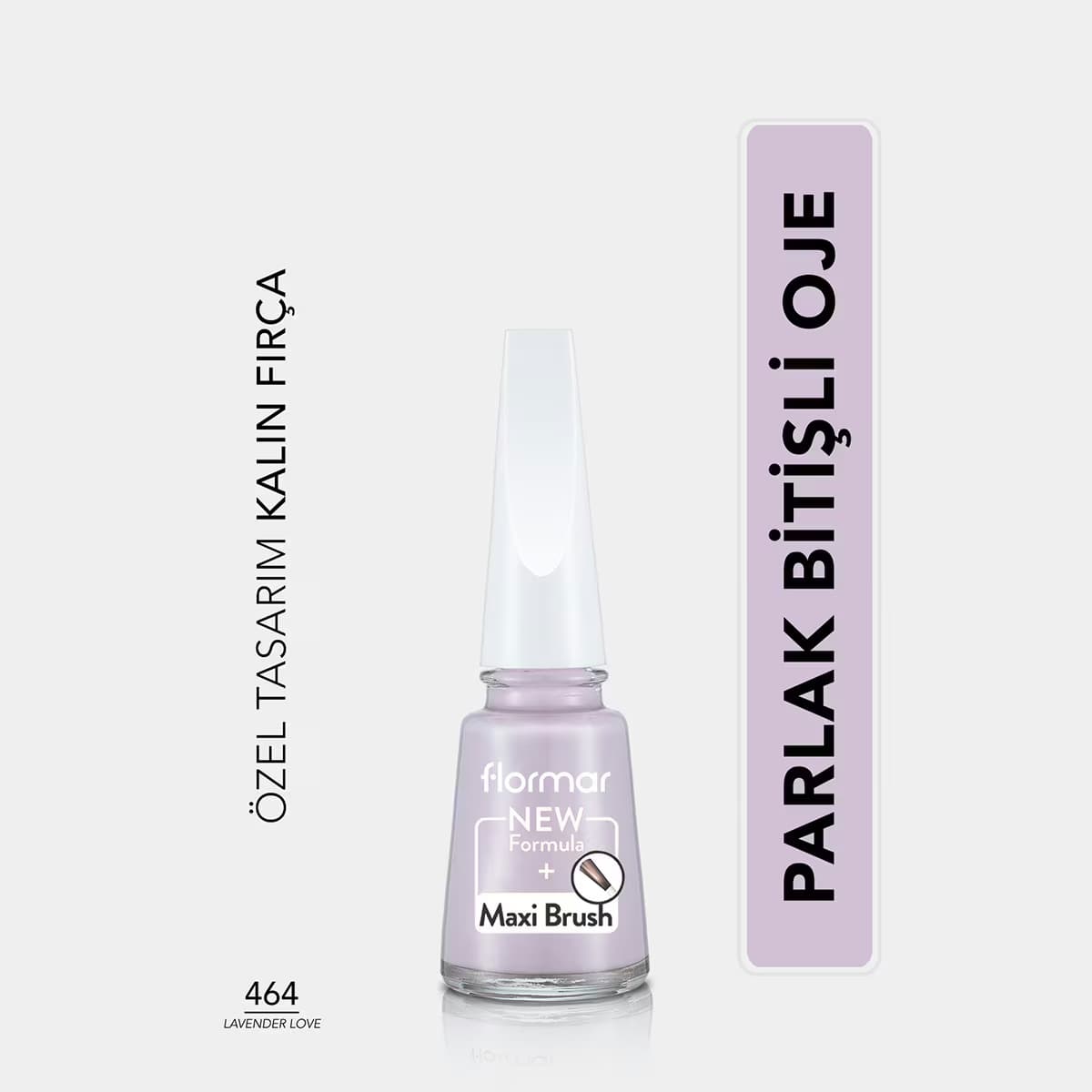 Flormar Nail Enamel Yoğun Pigmentli Parlak Oje No: 464 Lavender Love