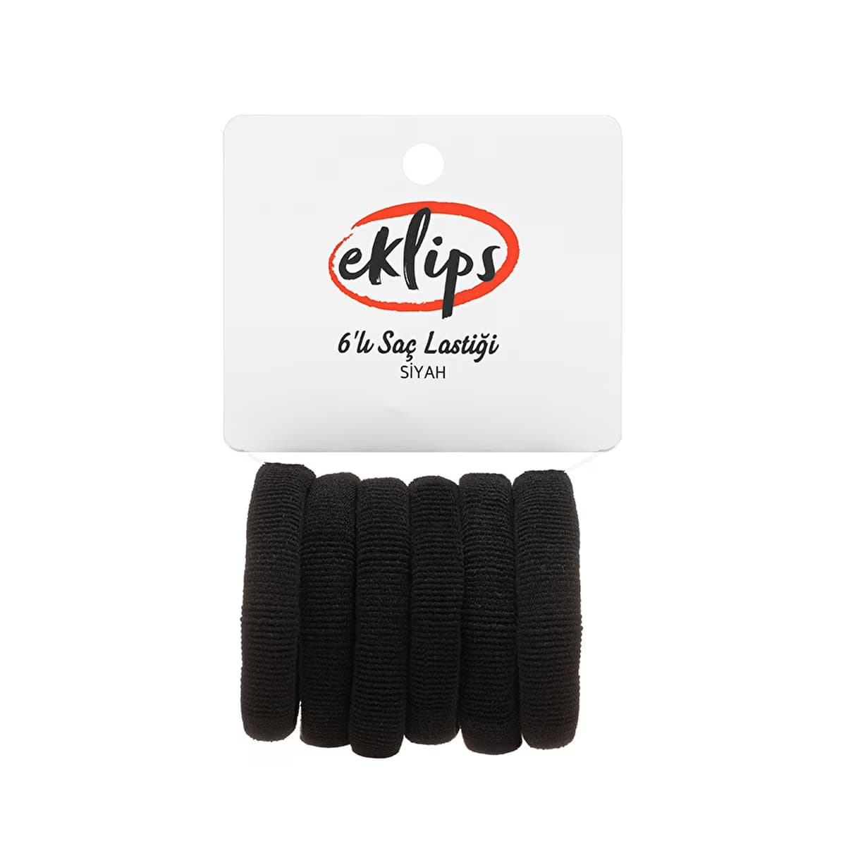 Eklips 6'lı Saç Lastiği Siyah - Gratis
