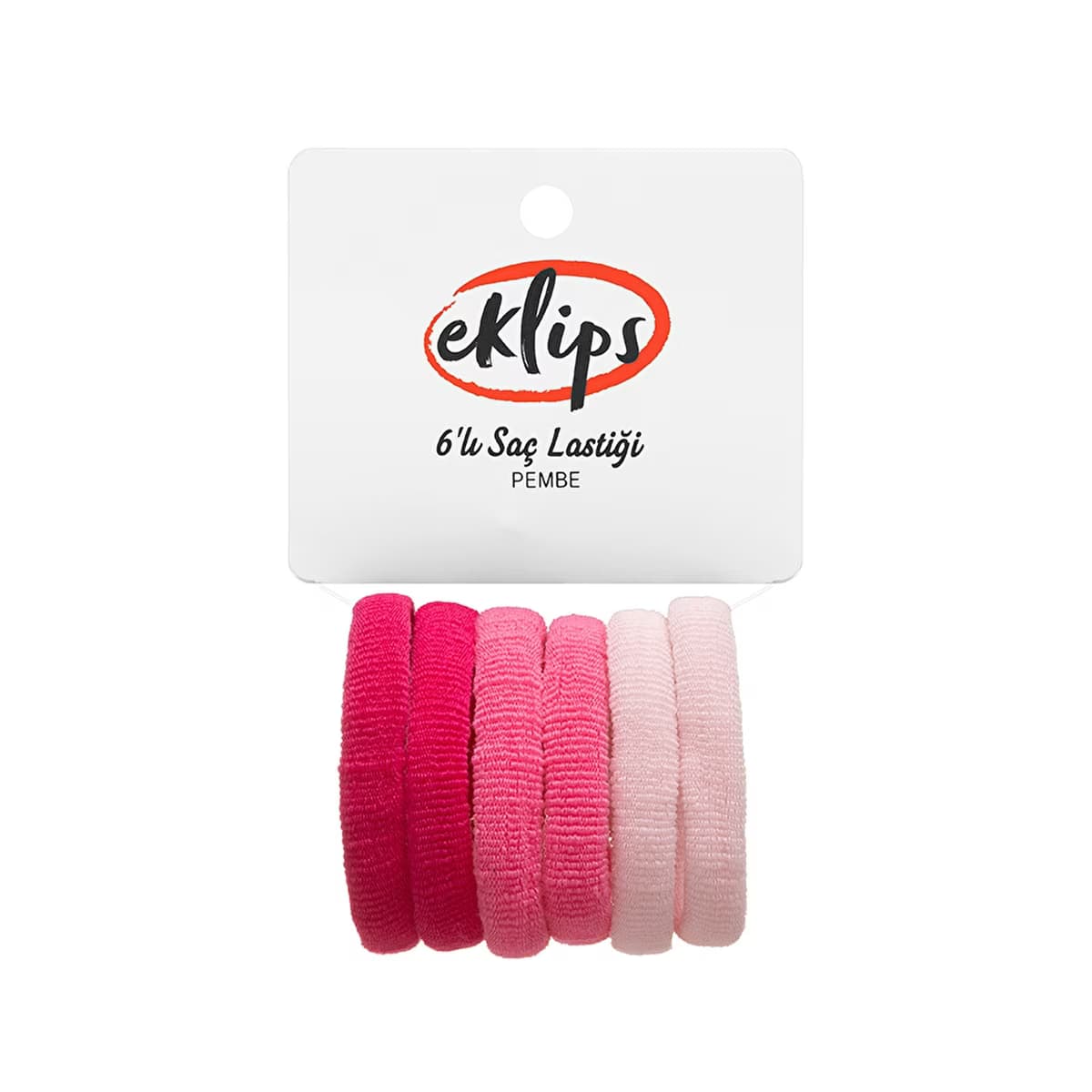 Eklips 6'lı Saç Lastiği Pembe - Gratis