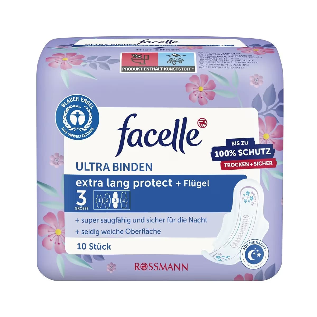 Facelle Ped Ultra Gece Koruma Kanatlı 10'lu