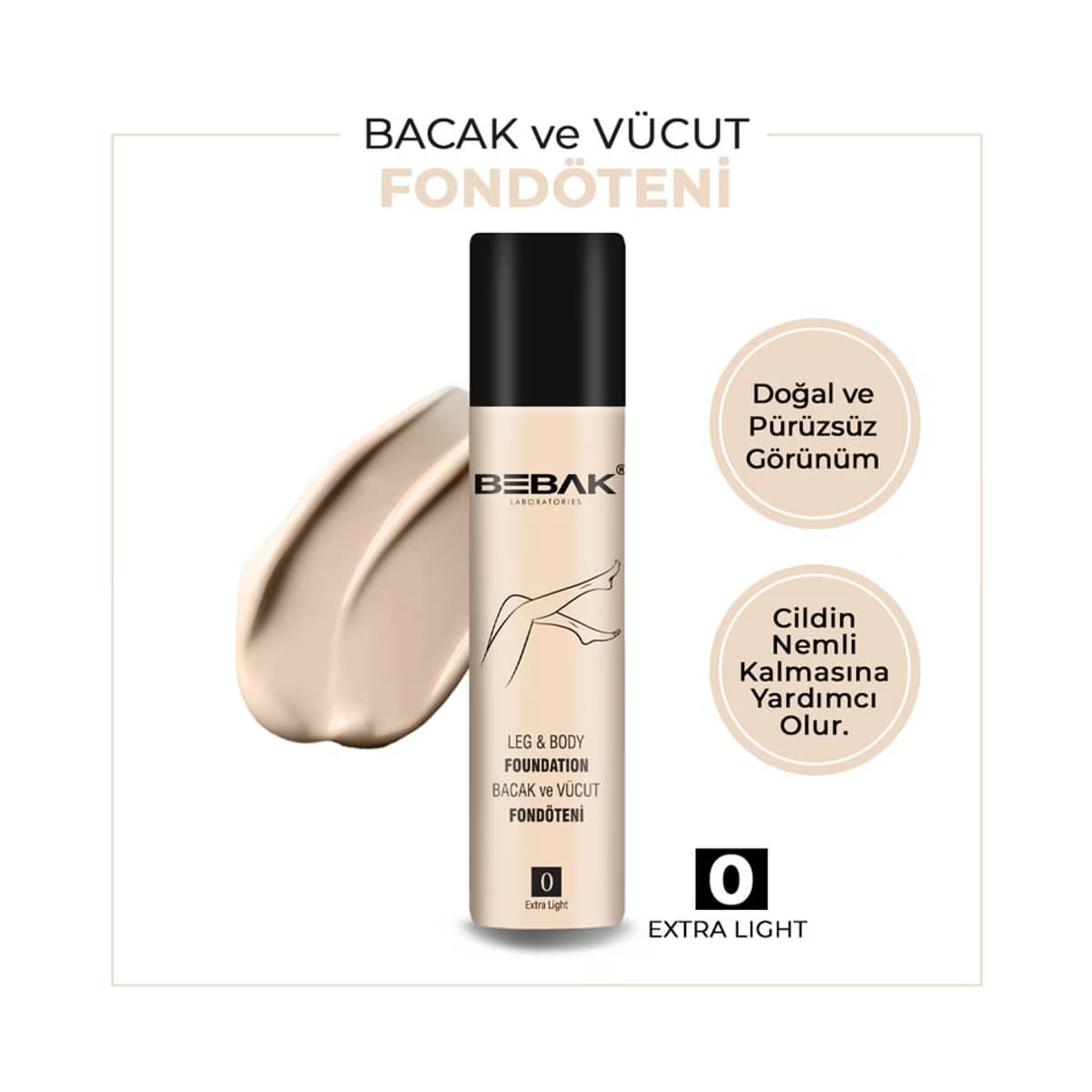 Bebak Bacak Fondöteni 0 Numara 75 ml - Gratis