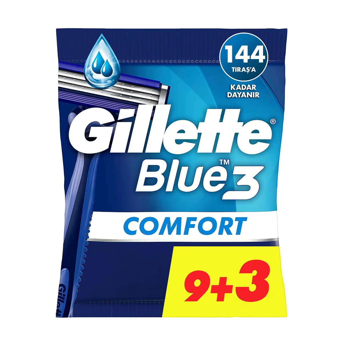 Gillette Blue3 Comfort Kullan At Tıraş Bıçağı 12 Adet