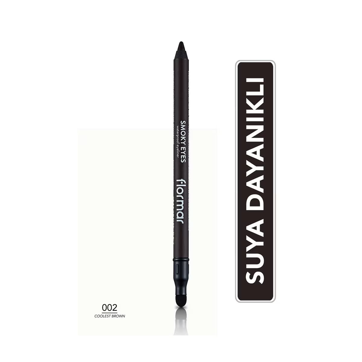 Flormar Smoky Eyes Suya Dayanıklı Mat Göz Kalemi 002 Coolest Brown - Gratis