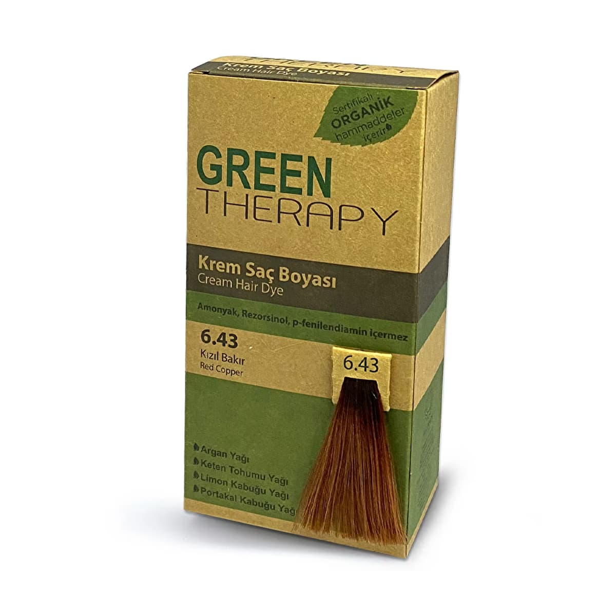 Green Therapy Krem Saç Boyası 6.43 Kızıl Bakır - Gratis