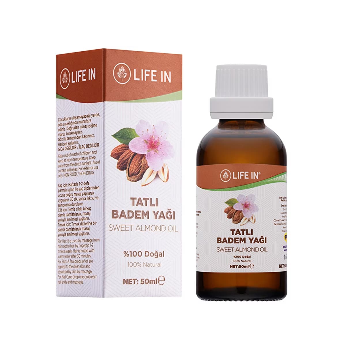 Life In Tatlı Badem Yağı 50 ml - Gratis