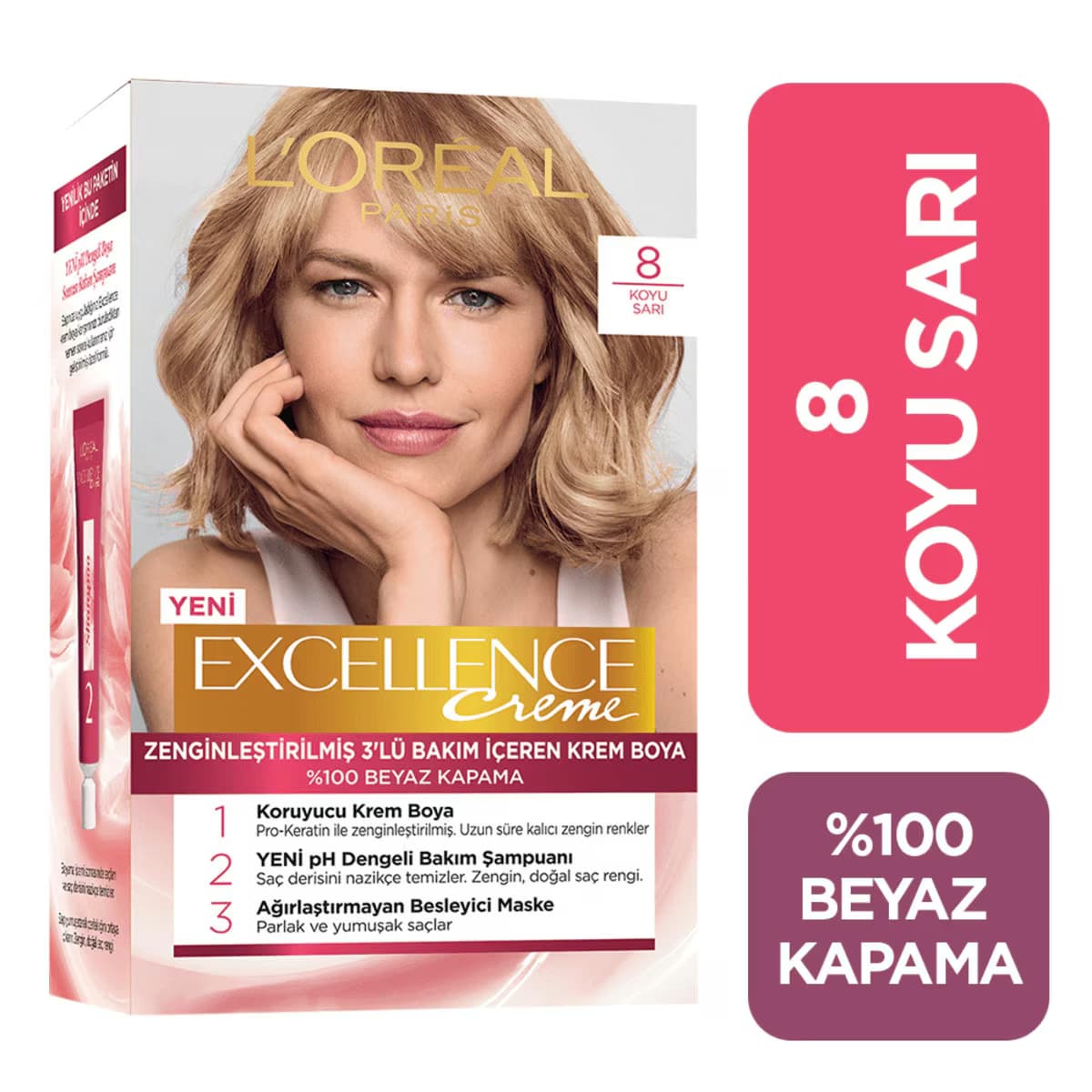L'Oreal Paris Excellence Koyu Sarı Saç Boyası 8
