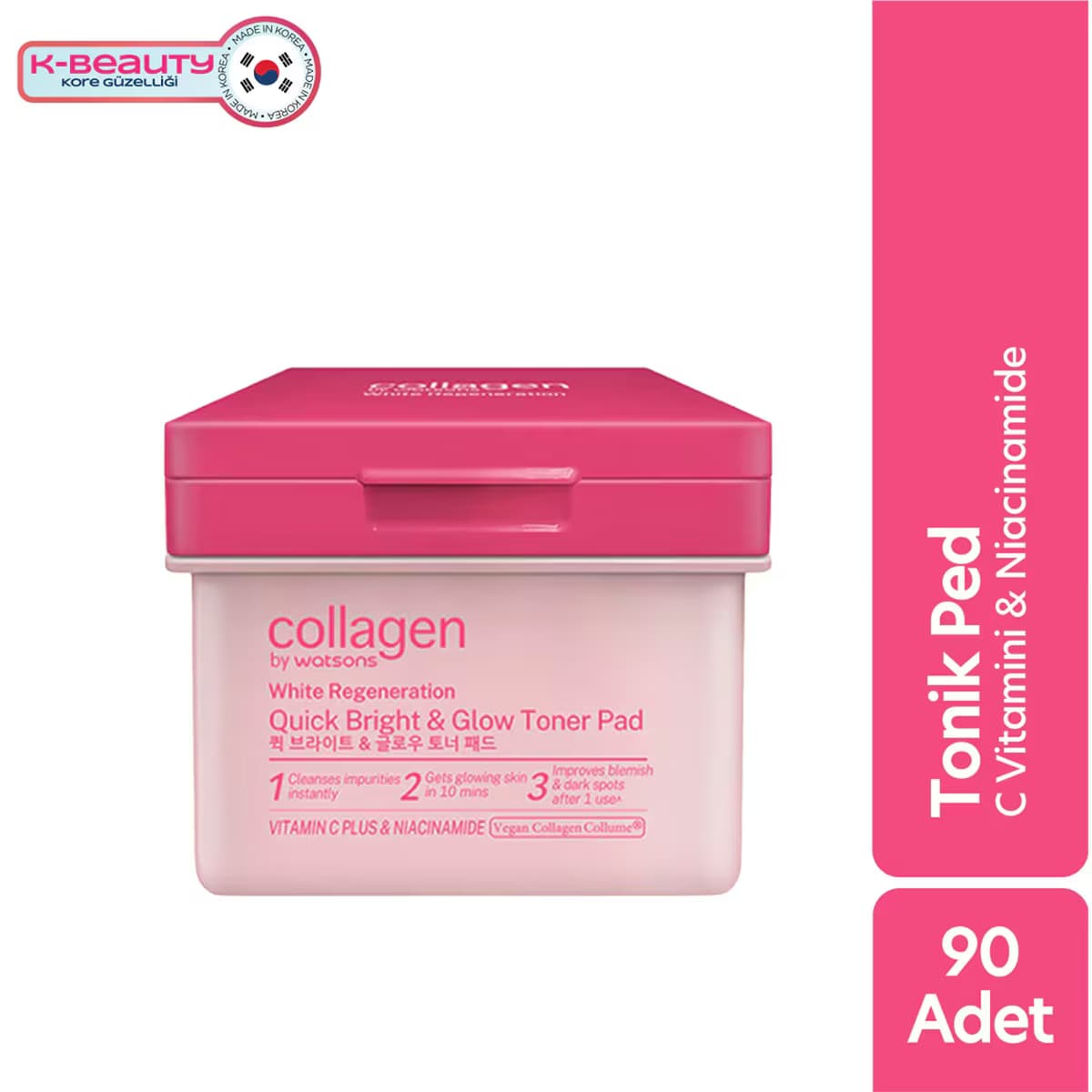 Collagen By Watsons White Regeneration Tonik Ped 90'lı