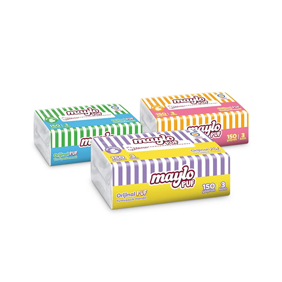 Maylo Puf Mendil 150'li (Asortili) - Gratis