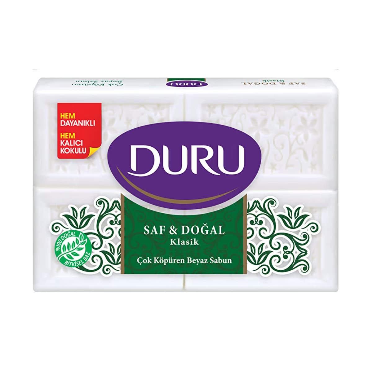 Duru Saf & Doğal Klasik Beyaz Kalıp Sabun 4x150 gr - Gratis