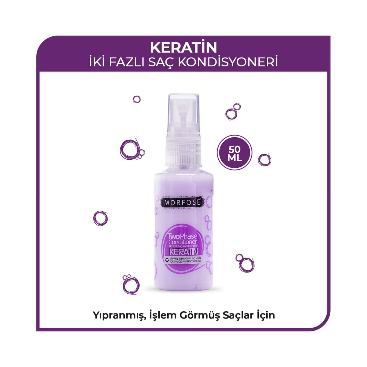 Morfose Keratin Çift Fazlı Fön Suyu 50 ml - Gratis
