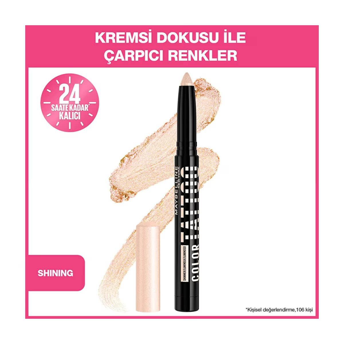 Maybelline New York Color Tattoo Jel Göz Farı Shining - Gratis