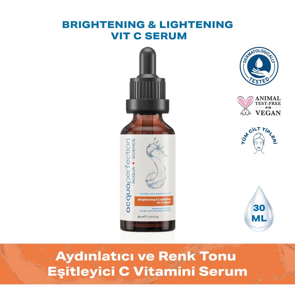 Acqua Perfection Aydınlatıcı ve Renk Tonu Eşitleyici C Vitamini Serum 30 ml