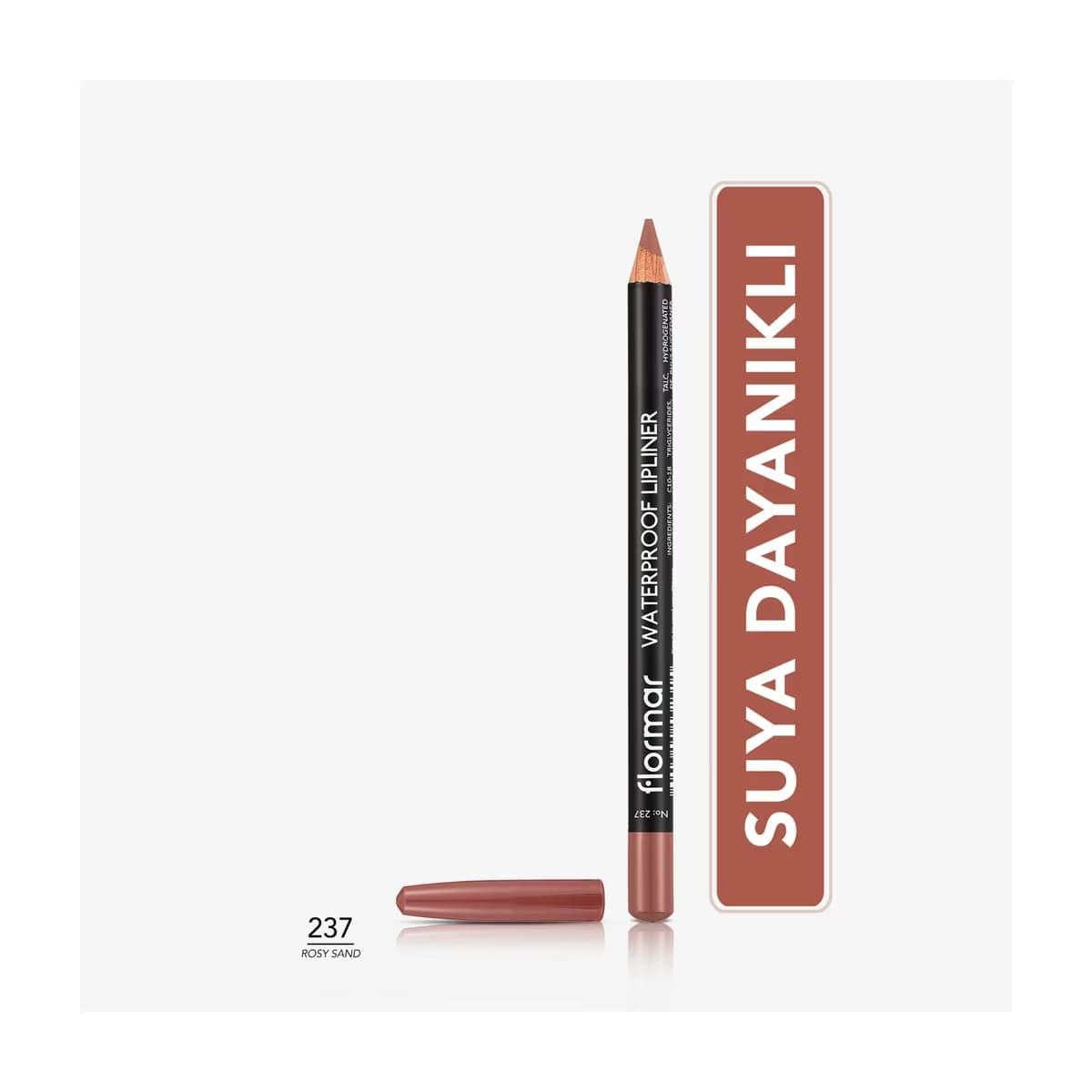 Flormar Suya Dayanıklı ve Yoğun Pigmentli Mat Dudak Kalemi 237 Rosy Sand - Gratis