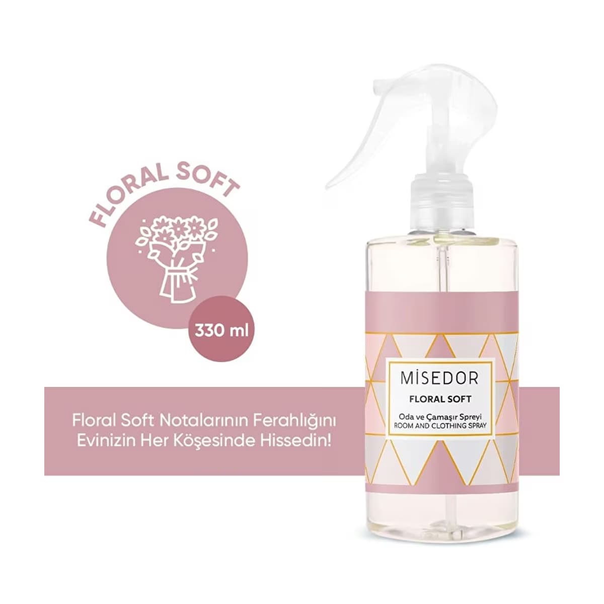 Misedor Floral Soft Oda Kokusu ve Çamaşır Parfümü 330 ml - Gratis