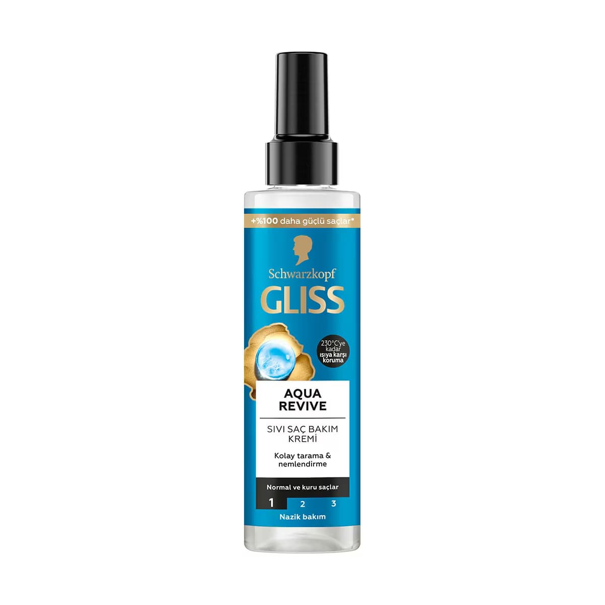 Gliss Aqua Revive Nemlendirici Sıvı Saç Bakım Kremi Hyaluron ve Deniz Yosunu Özü ile 200 ml