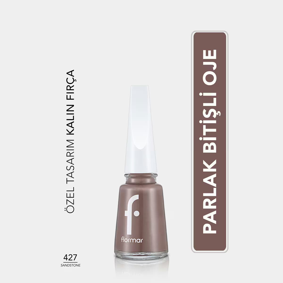 Flormar Nail Enamel Yoğun Pigmentli Parlak Oje No: 427 Sandstone