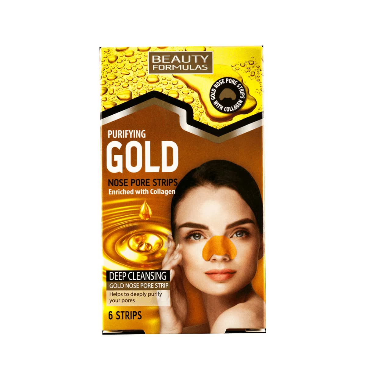 Beauty Formulas Gold Burun Bandı Siyah Nokta Temizleyici 6 Adet