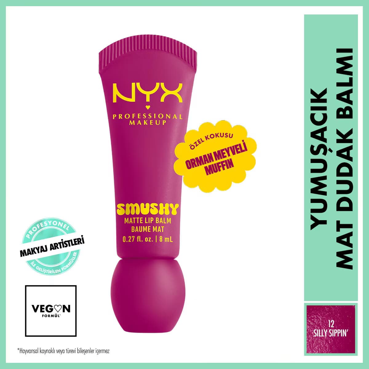 Nyx Professional Makeup Soft Matte Smushy Dudak Balmı Silly Sippin' 12