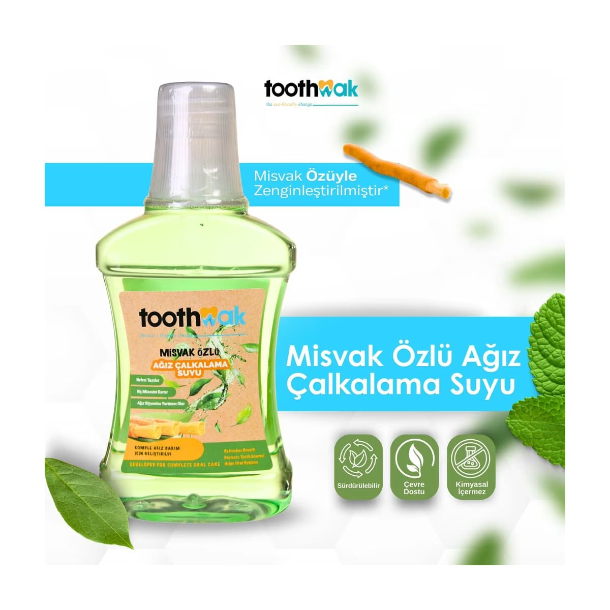 Toothwak Misvak Özlü Ağız Gargarası 280 ml - Gratis