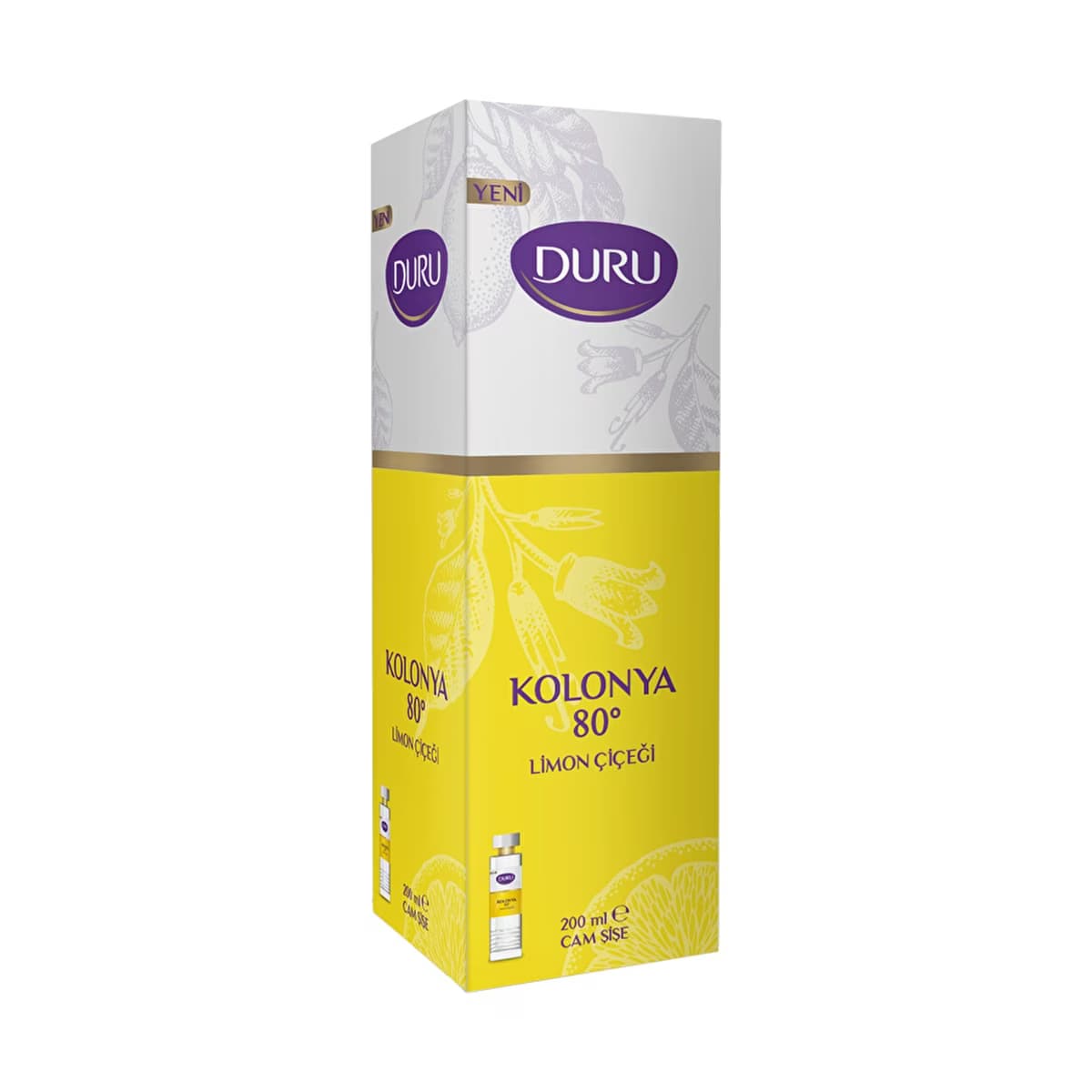 Duru Limon Kolonya 200 ml (Cam Şişe) - Gratis