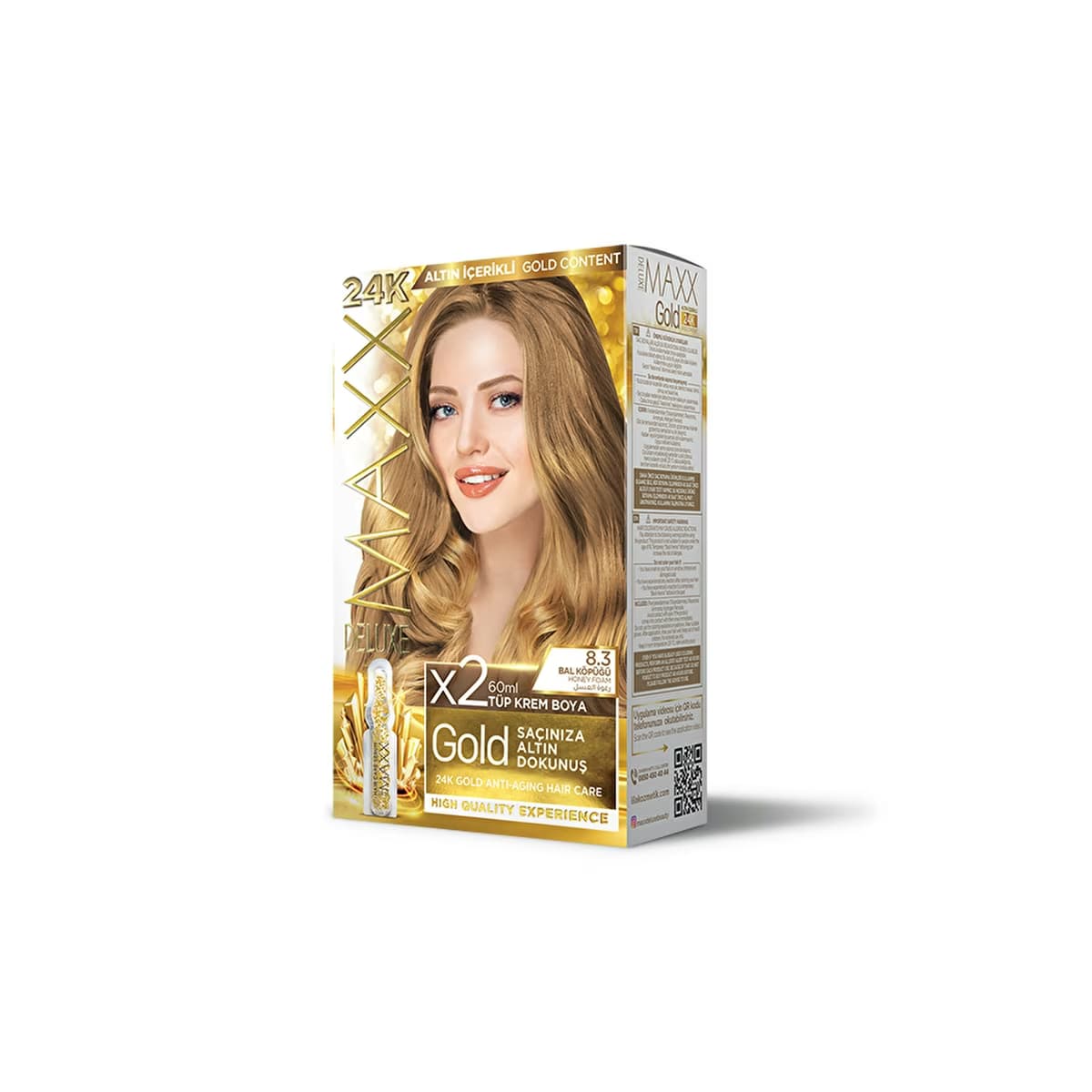 Maxx Deluxe Golden Beauty Saç Boyası 8.3 Bal Köpüğü - Gratis