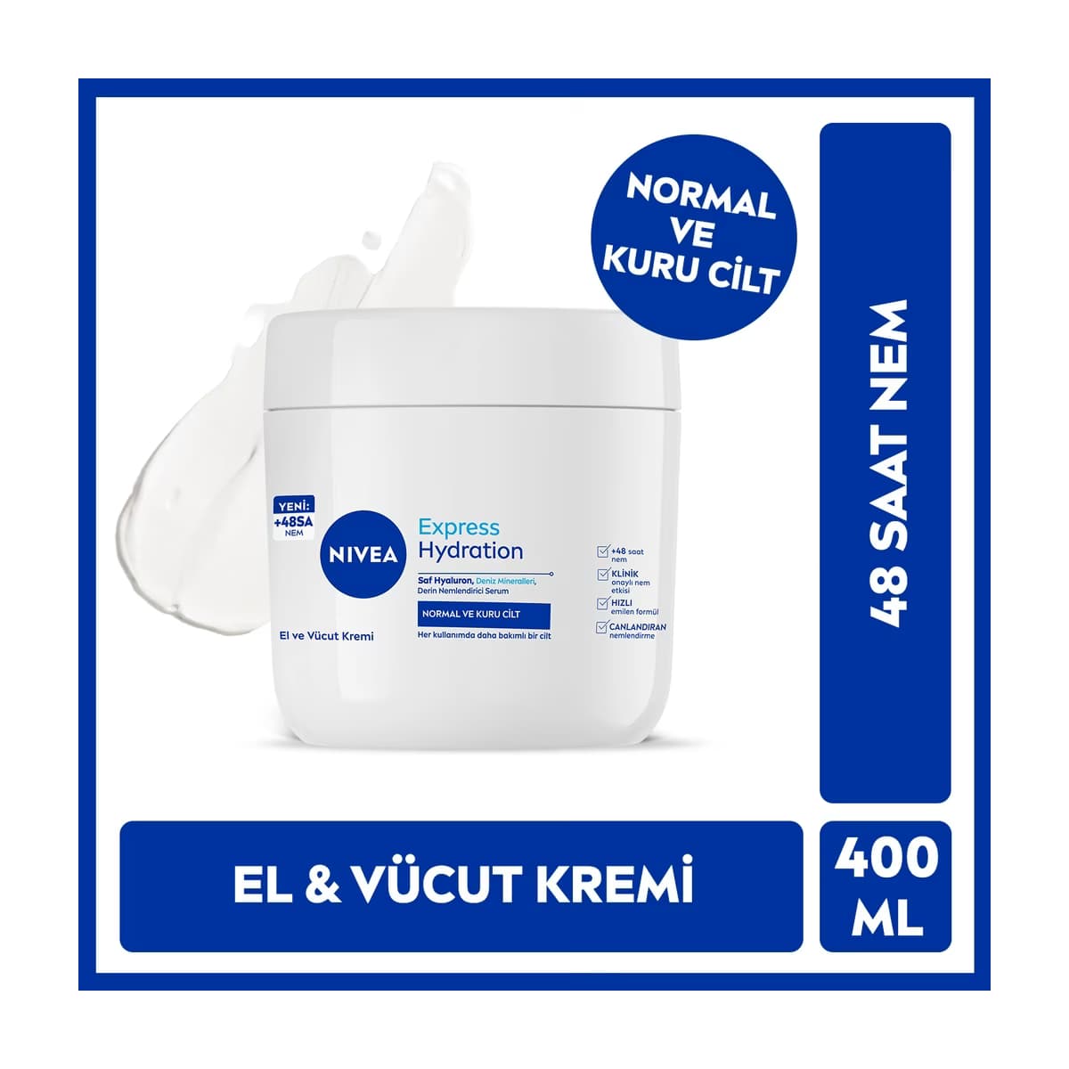 Nivea Express Hydration El ve Vücut Bakım Kremi 400 ml - Gratis