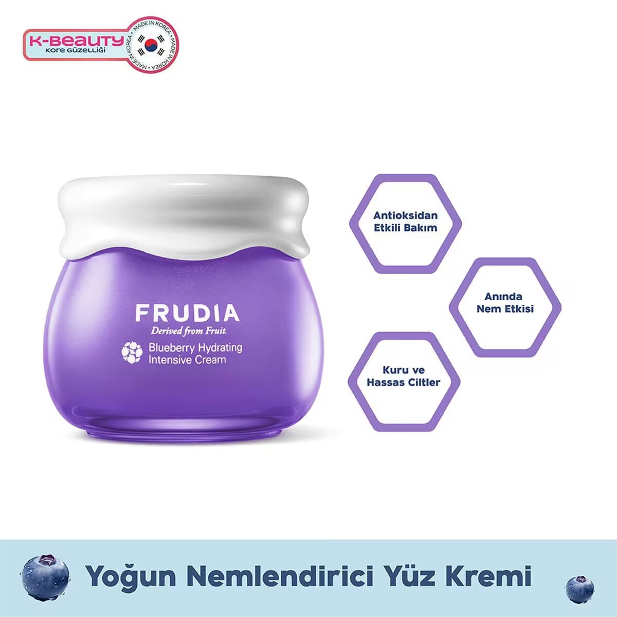 Frudia Blueberry Yoğun Nemlendirici Krem 55 gr