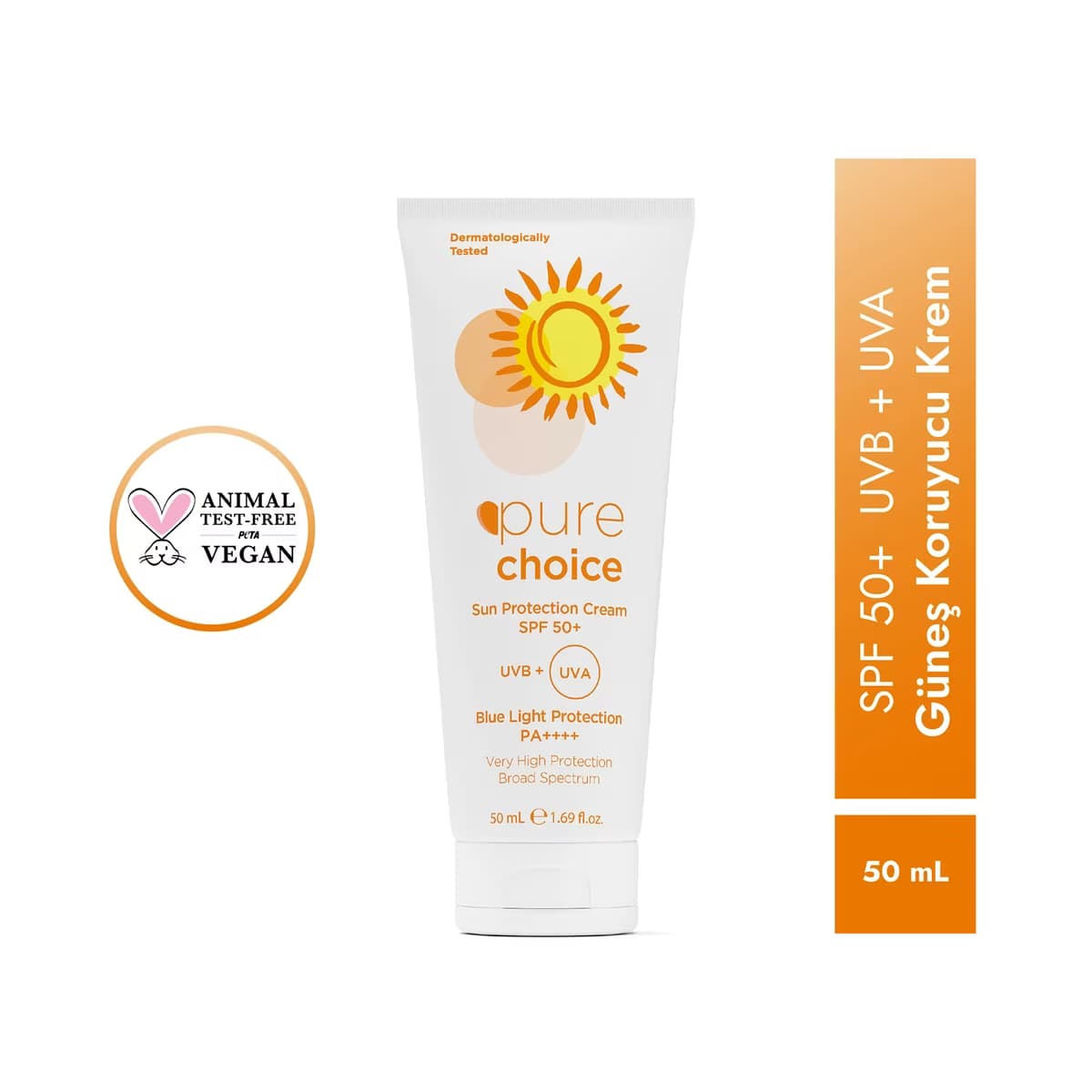 Pure Choice Güneş Koruyucu Krem 50+SPF 50 ml - Gratis
